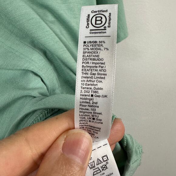 Athleta Raleigh Green Intention Tee Cutout Shoulder - Picture 6 of 10